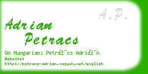 adrian petracs business card